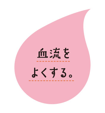 血流をよくする。