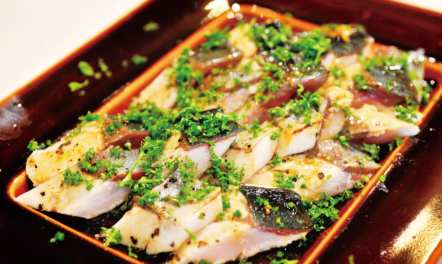 ワラサのペッパーステーキの完成写真