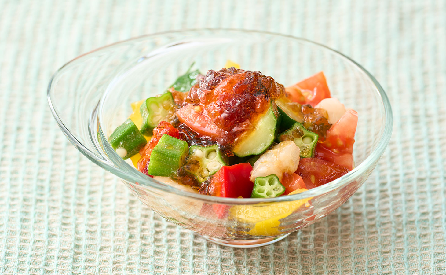 トマトのジュレサラダの盛り付け例