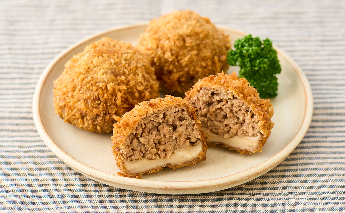 しいたけの肉詰めフライ