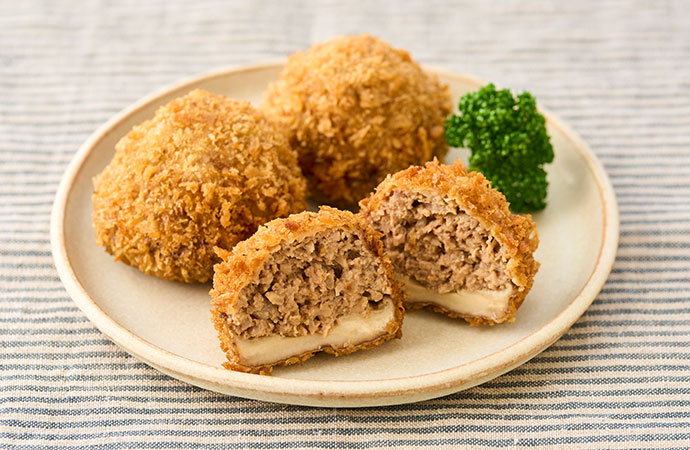 しいたけの肉詰めフライ